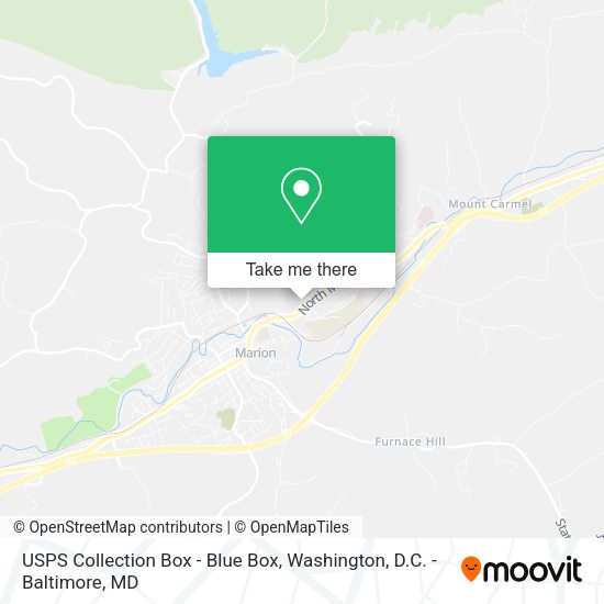 USPS Collection Box - Blue Box map