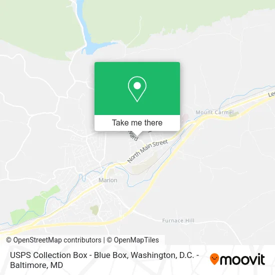 USPS Collection Box - Blue Box map