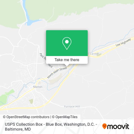 USPS Collection Box - Blue Box map