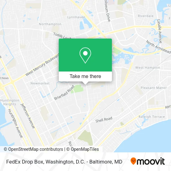 FedEx Drop Box map