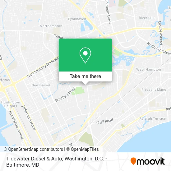 Tidewater Diesel & Auto map
