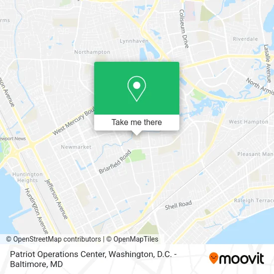 Patriot Operations Center map