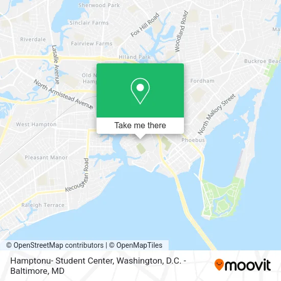 Hamptonu- Student Center map