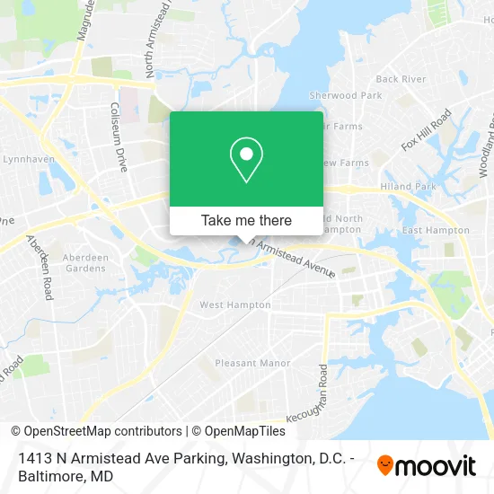 Mapa de 1413 N Armistead Ave Parking