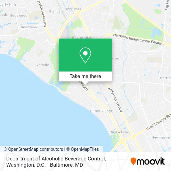 Mapa de Department of Alcoholic Beverage Control
