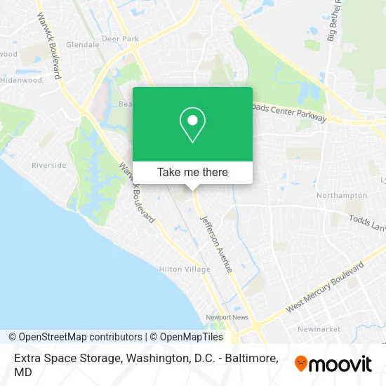 Mapa de Extra Space Storage