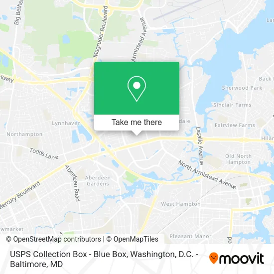 USPS Collection Box - Blue Box map