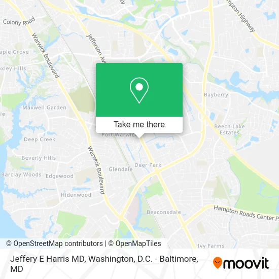 Jeffery E Harris MD map