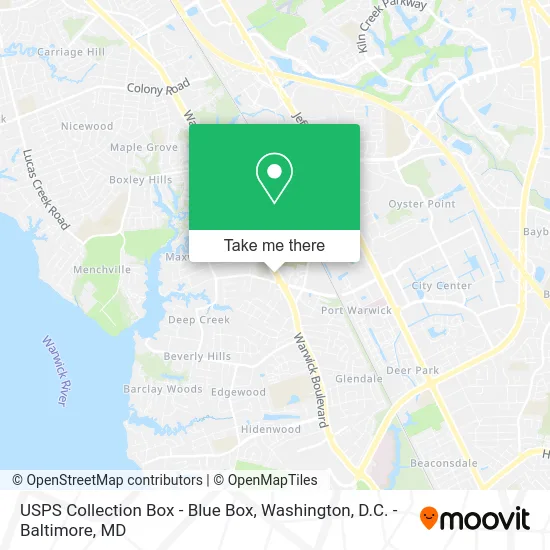 USPS Collection Box - Blue Box map
