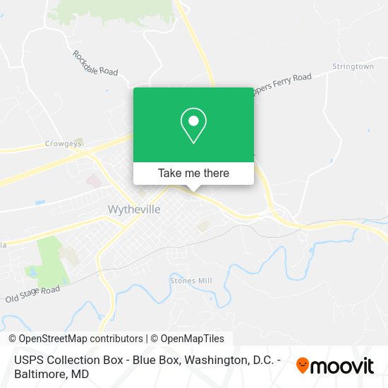 USPS Collection Box - Blue Box map