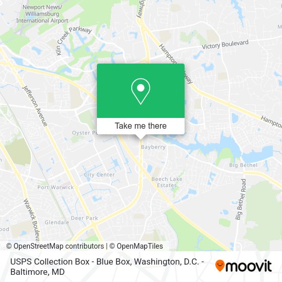 USPS Collection Box - Blue Box map