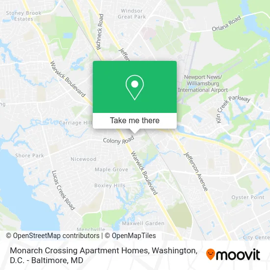 Monarch Crossing Apartment Homes map