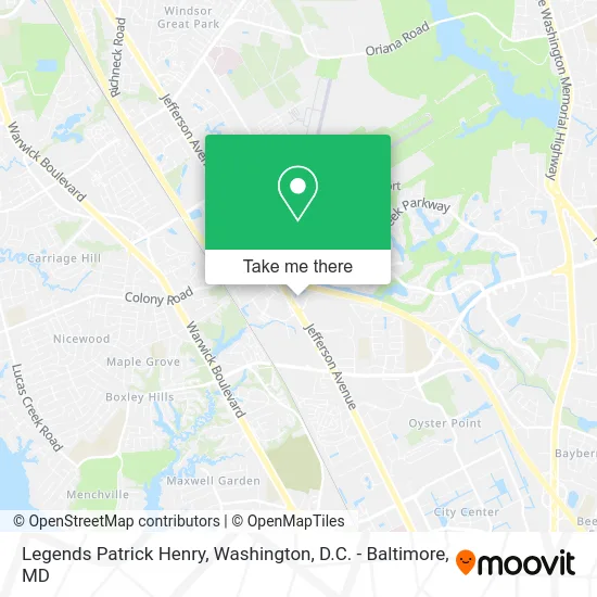 Legends Patrick Henry map