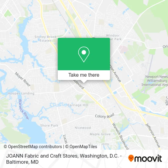 Mapa de JOANN Fabric and Craft Stores