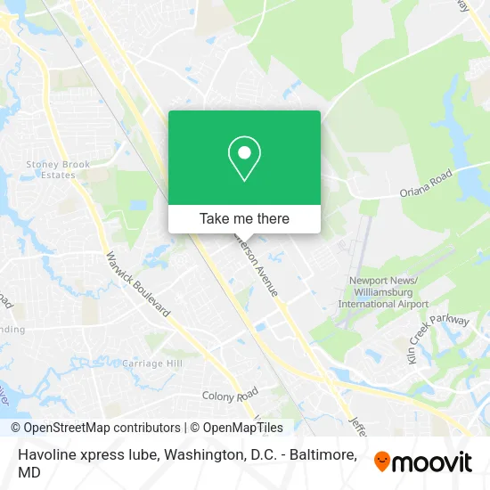Mapa de Havoline xpress lube