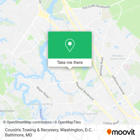 Cousin's Towing & Recovery map