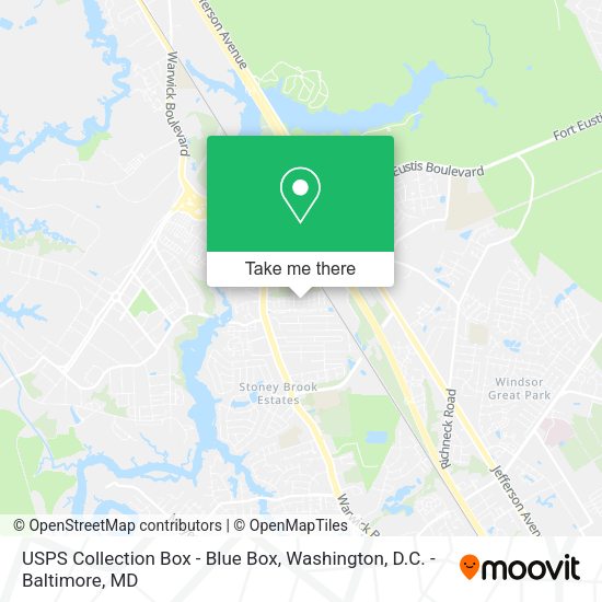 USPS Collection Box - Blue Box map