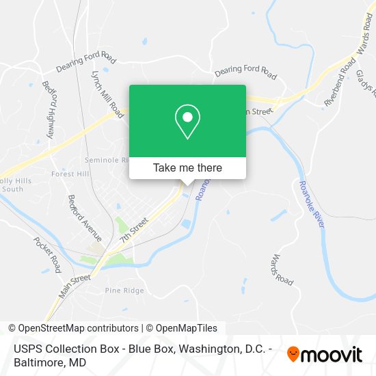 USPS Collection Box - Blue Box map