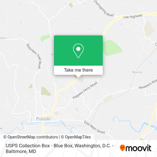 USPS Collection Box - Blue Box map