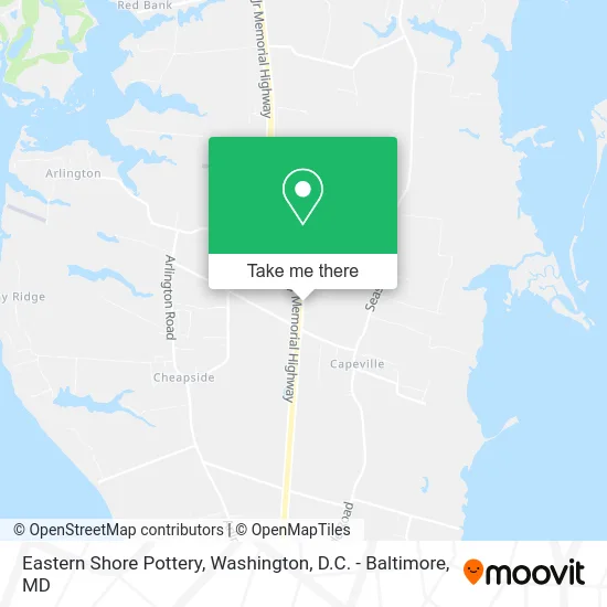 Eastern Shore Pottery map