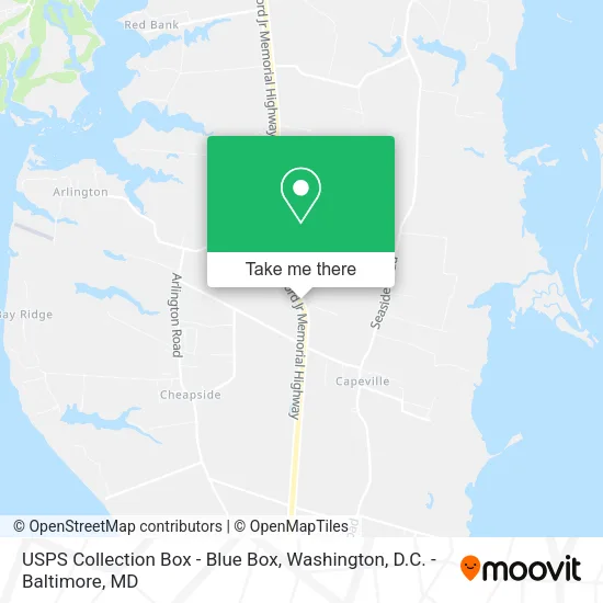 USPS Collection Box - Blue Box map