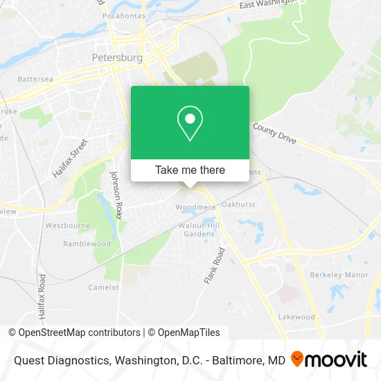 Quest Diagnostics map