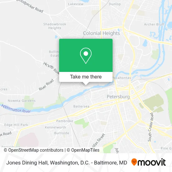 Mapa de Jones Dining Hall