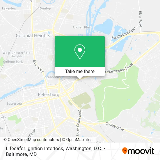 Lifesafer Ignition Interlock map