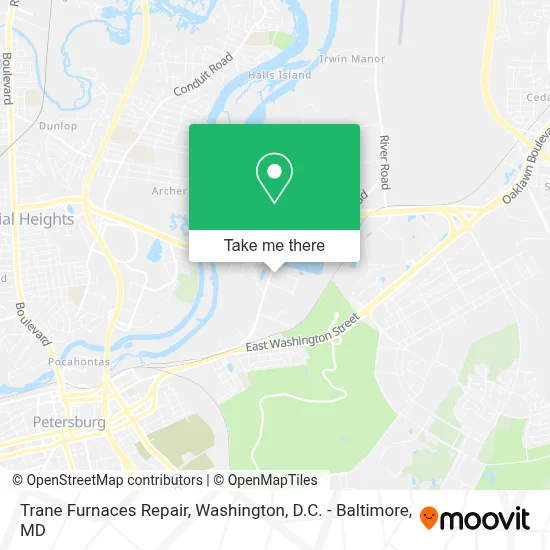 Trane Furnaces Repair map