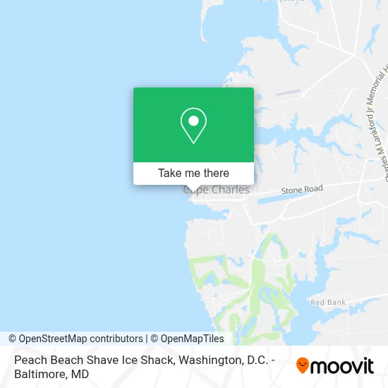 Peach Beach Shave Ice Shack map