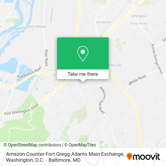 Amazon Counter-Fort Gregg Adams Main Exchange map