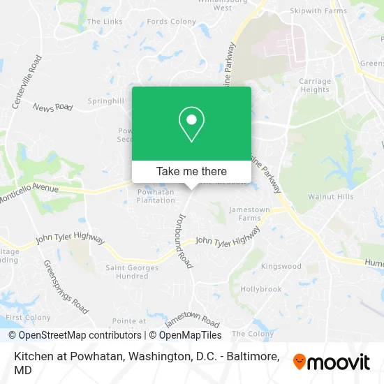 Kitchen at Powhatan map