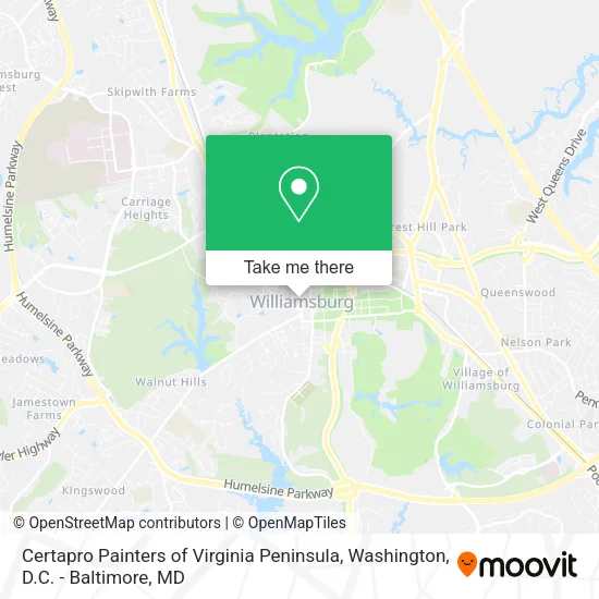 Mapa de Certapro Painters of Virginia Peninsula