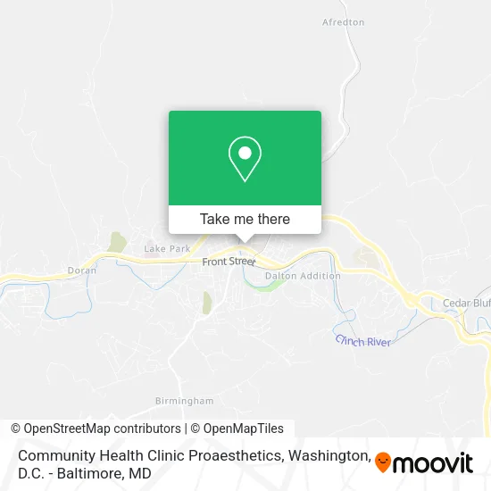 Community Health Clinic Proaesthetics map