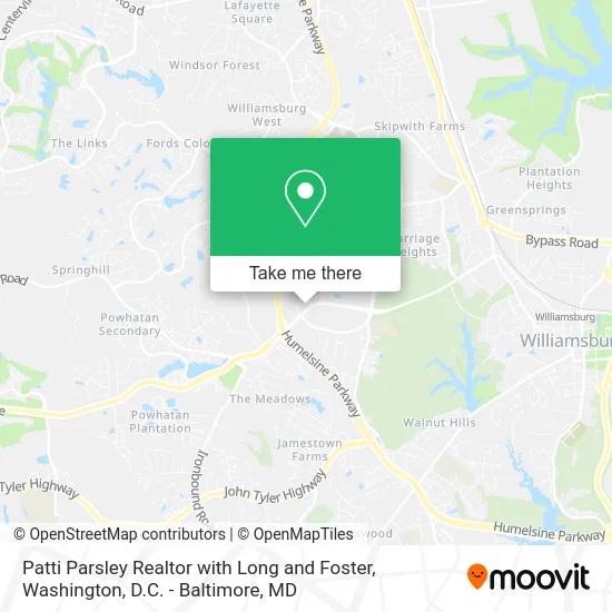 Patti Parsley Realtor with Long and Foster map