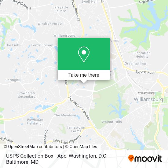 USPS Collection Box - Apc map