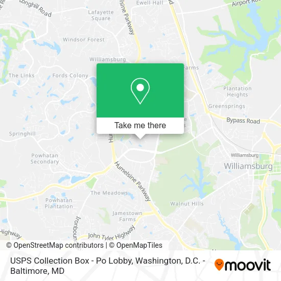 USPS Collection Box - Po Lobby map