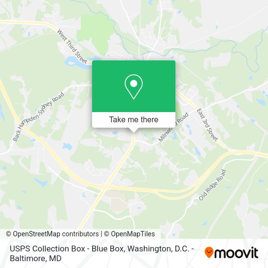 USPS Collection Box - Blue Box map