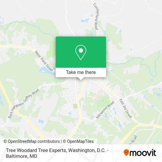 Tree Woodard Tree Experts map