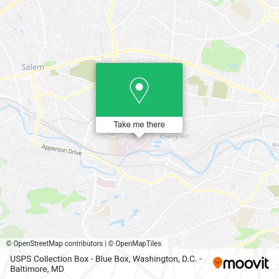 USPS Collection Box - Blue Box map