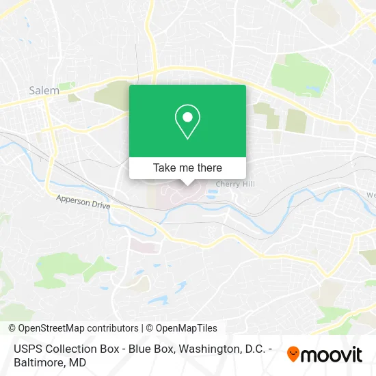 Mapa de USPS Collection Box - Blue Box
