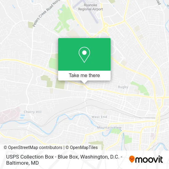 Mapa de USPS Collection Box - Blue Box