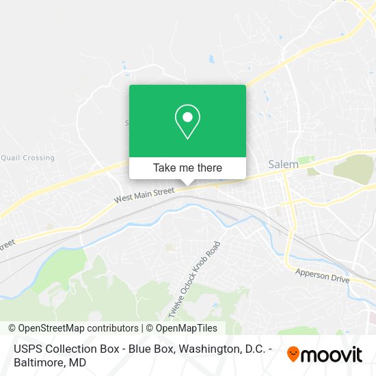 USPS Collection Box - Blue Box map
