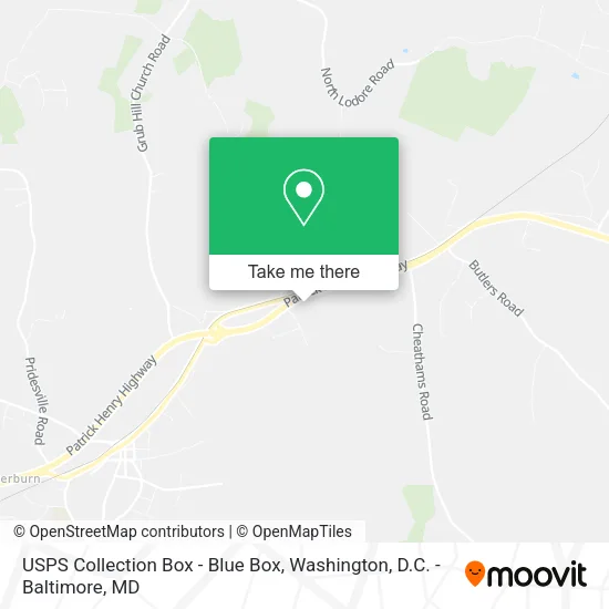 Mapa de USPS Collection Box - Blue Box