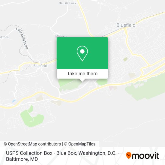 USPS Collection Box - Blue Box map