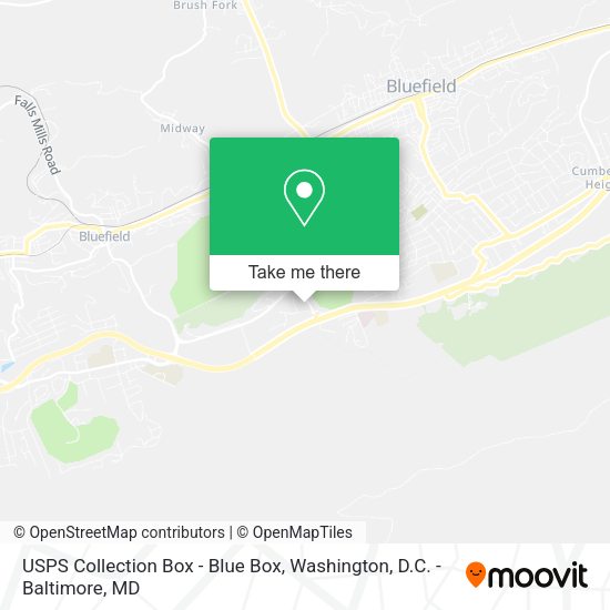 USPS Collection Box - Blue Box map