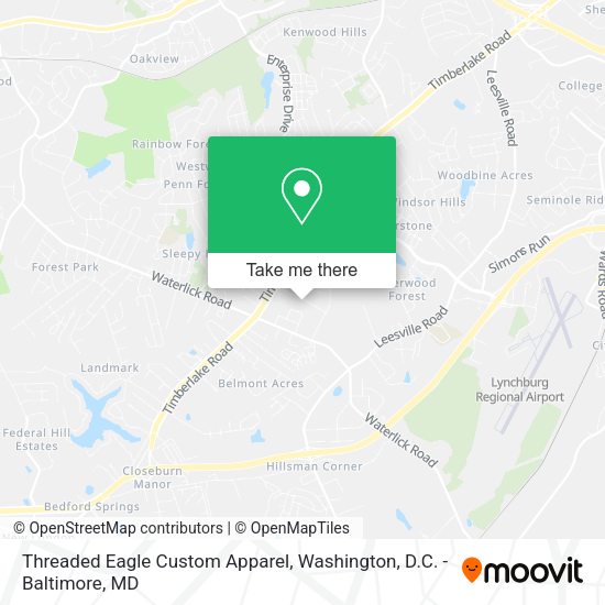 Threaded Eagle Custom Apparel map