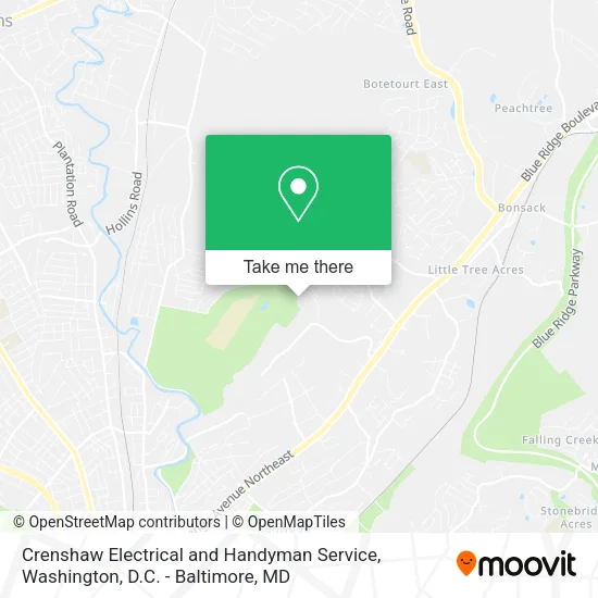 Crenshaw Electrical and Handyman Service map