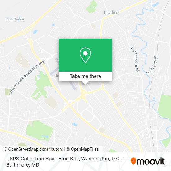 USPS Collection Box - Blue Box map