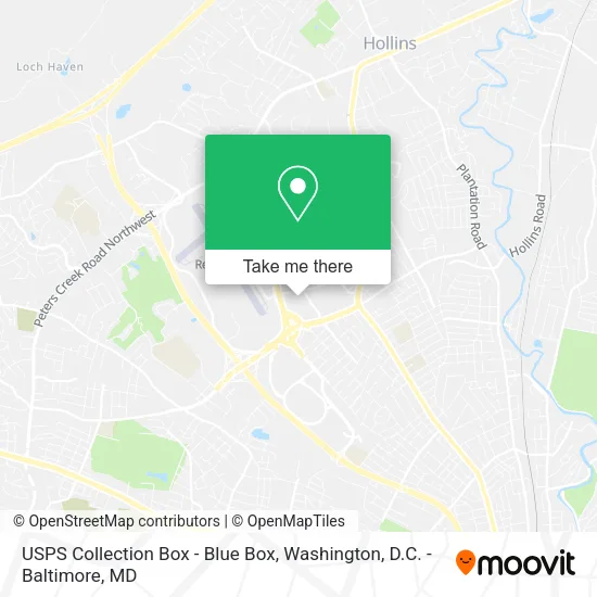 Mapa de USPS Collection Box - Blue Box